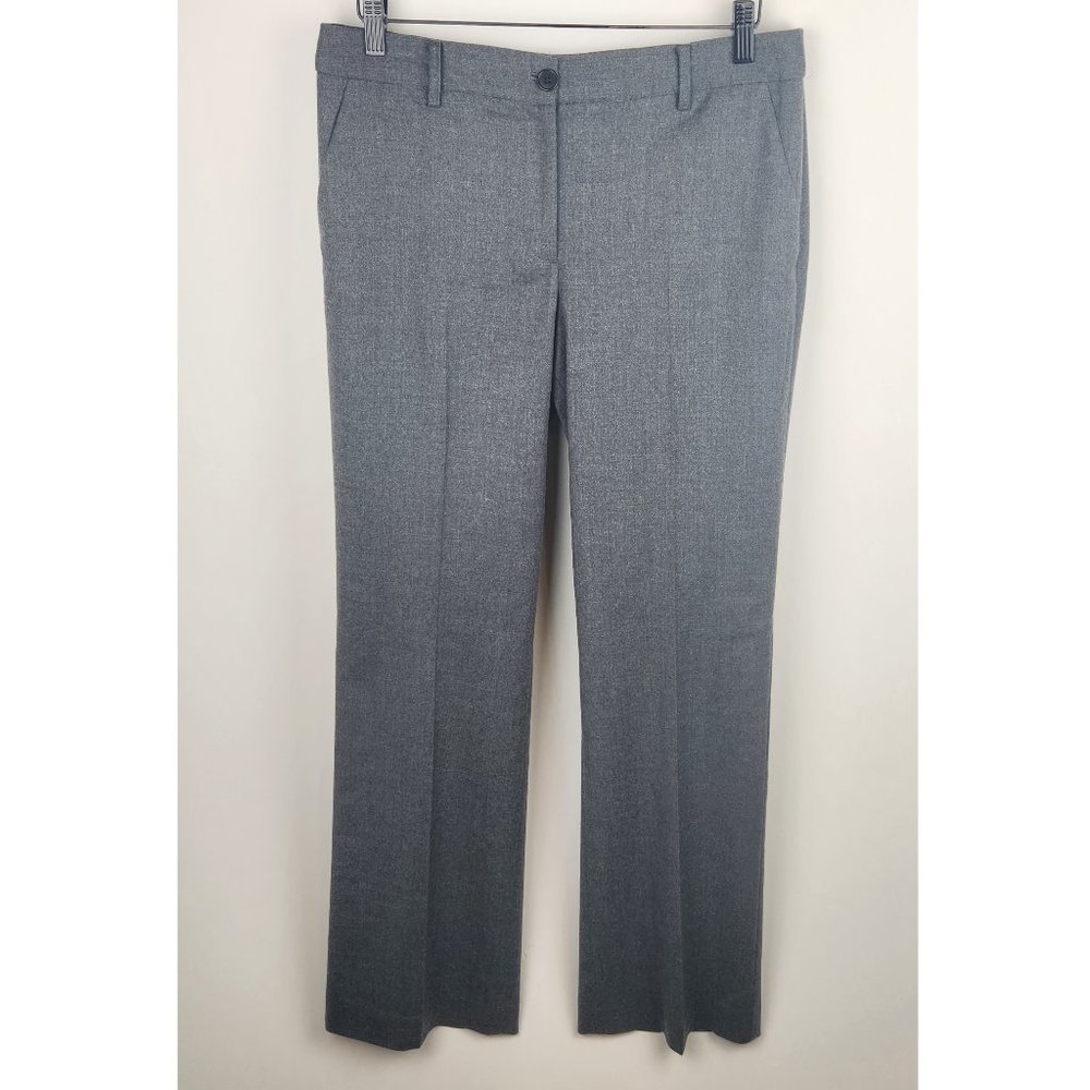 Talbots Wool Italian Flannel Windsor Career Trouser Pants Gray sz 8